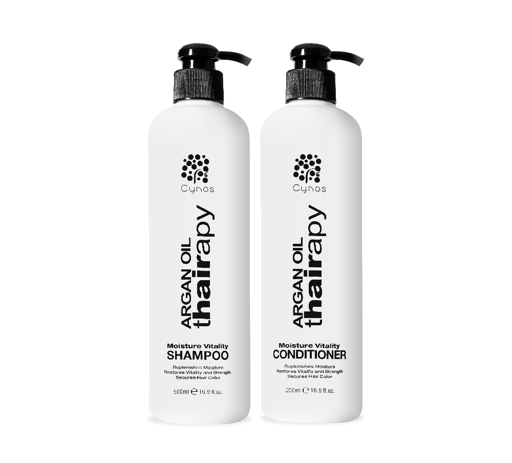 Cynos Shampoo Og Conditioner 500 ml. Begge med Pumpe - Rigtigehårprodukter.dk
